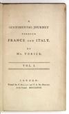 STERNE, LAURENCE. A Sentimental Journey through France and Italy. 1768